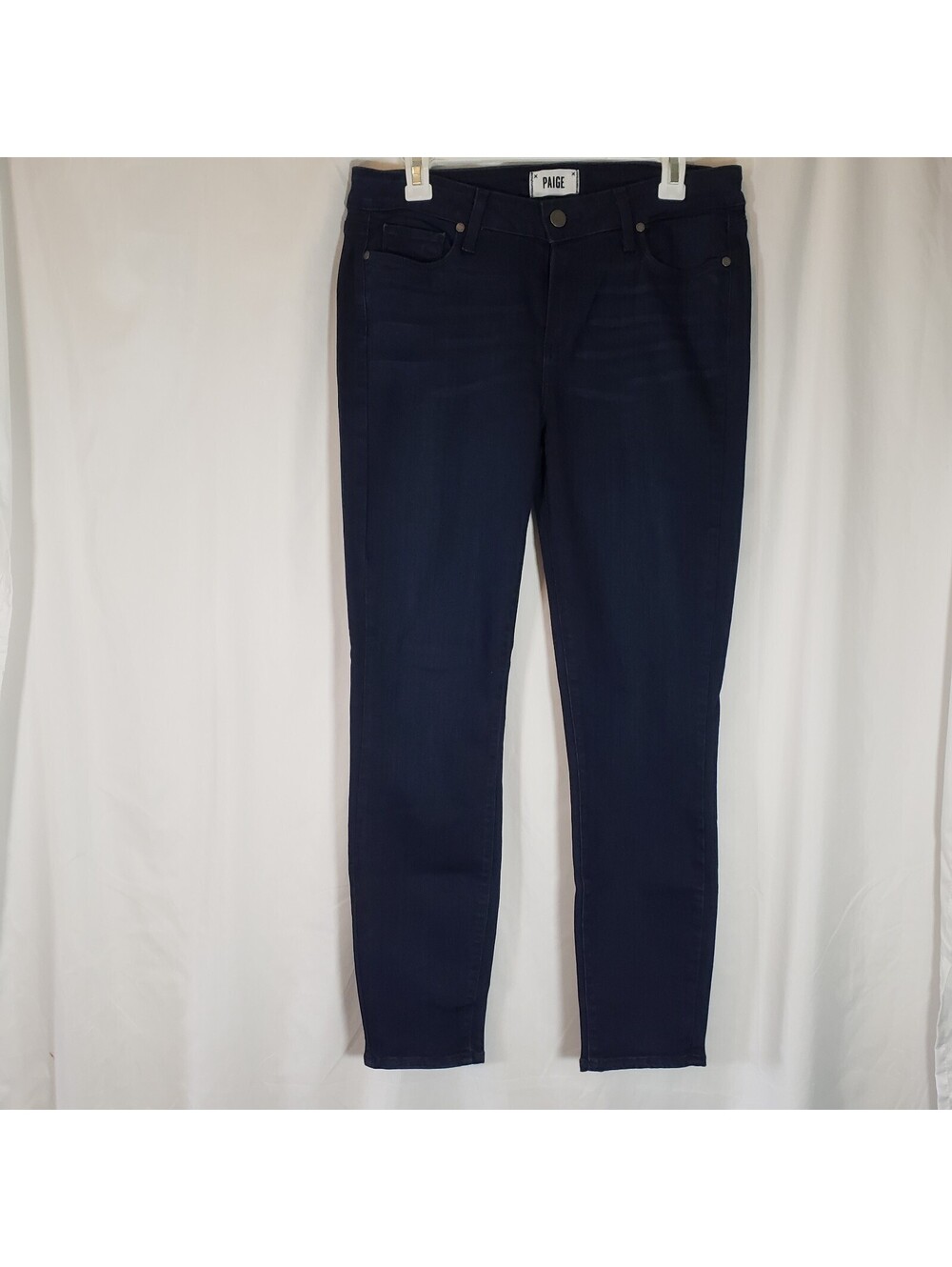 PAIGE Verdugo Ankle Womens 31 Dark Wash Skinny Jeans Stretch Denim